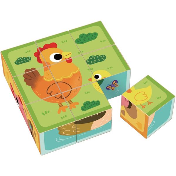 Dvěděti Dvěděti Wooden Blocks Farm kocke iz lesa 12 m+ 9 kos