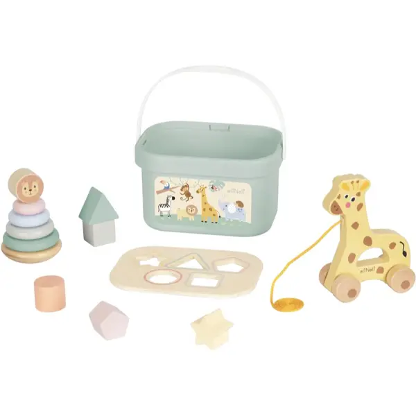 eliNeli eliNeli ZOO 4 in 1 komplet igrač iz lesa 1 kos