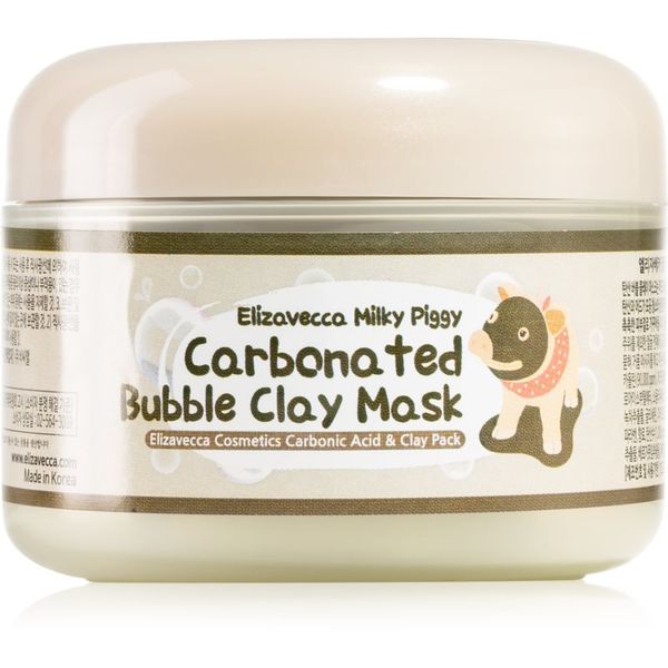 Elizavecca Elizavecca Milky Piggy Carbonated Bubble Clay Mask globinsko čistilna maska za obraz za problematično kožo, akne 100 g