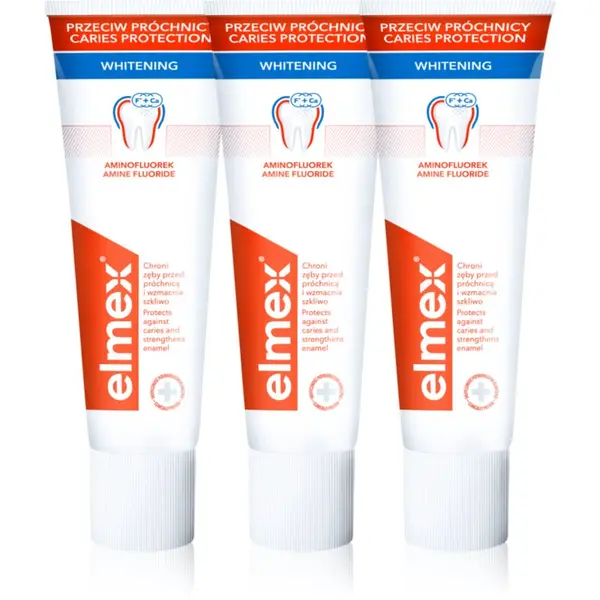 Elmex Elmex Caries Protection Gentle White zobna pasta za beljenje zob s fluoridom 3x75 ml