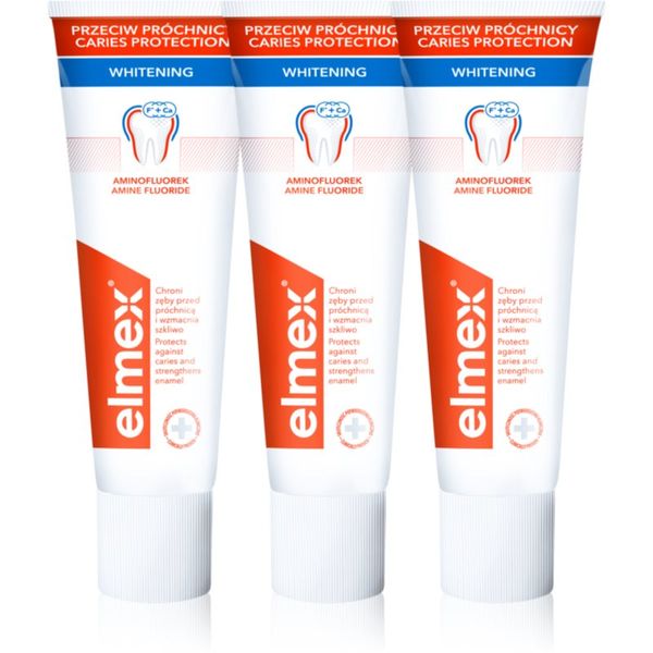 Elmex Elmex Caries Protection Whitening zobna pasta za beljenje zob s fluoridom 3x75 ml
