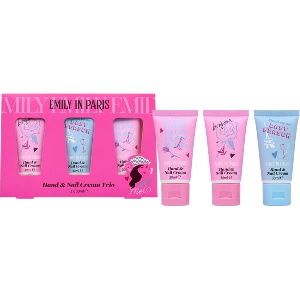 Emily In Paris Emily In Paris Hand & Nail Cream Trio darilni set za roke 3x30 ml