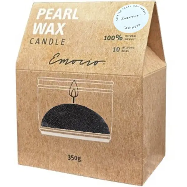 Emocio Emocio Pearl wax Cashmere Black dišeča sveča 350 g