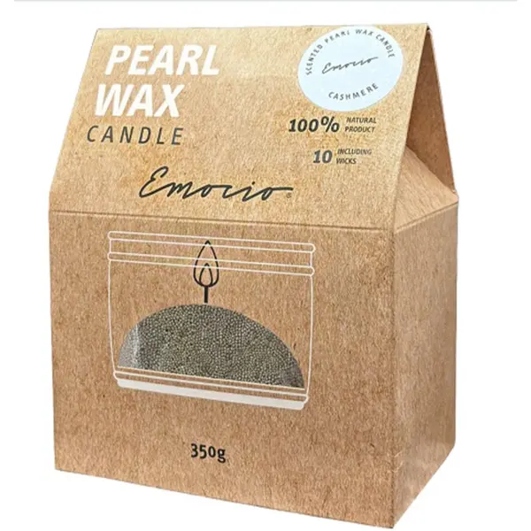 Emocio Emocio Pearl wax Cashmere White dišeča sveča 350 g