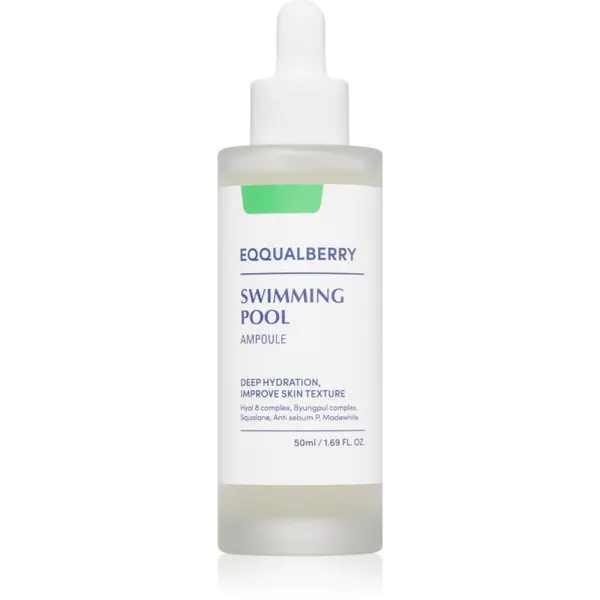 EQQUALBERRY EQQUALBERRY Swimming Pool Ampoule intenzivno vlažilni serum s pomirjajočim učinkom 50 ml