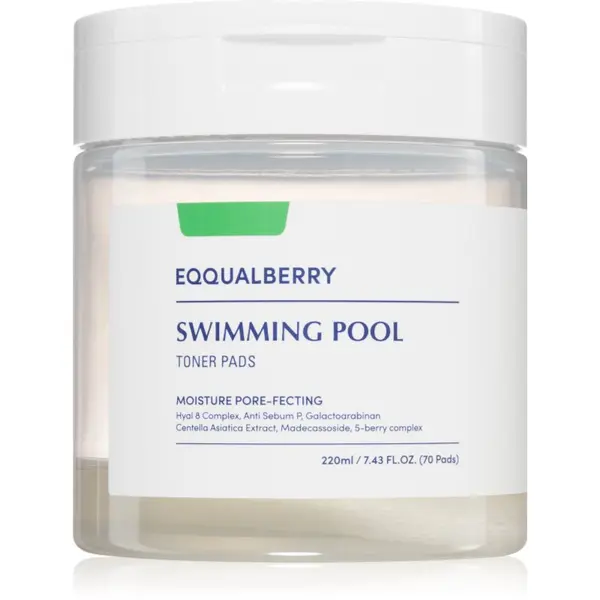 EQQUALBERRY EQQUALBERRY Swimming Pool Toner Pads eksfoliacijske blazinice z vlažilnim učinkom 70 kos