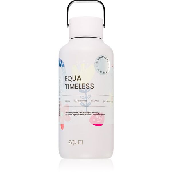 EQUA Equa Timeless steklenica za vodo iz nerjavnega jekla majhna barva Flower Power 600 ml