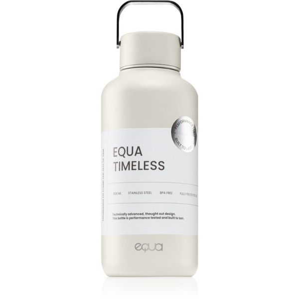 EQUA Equa Timeless steklenica za vodo iz nerjavnega jekla majhna barva Off White 600 ml