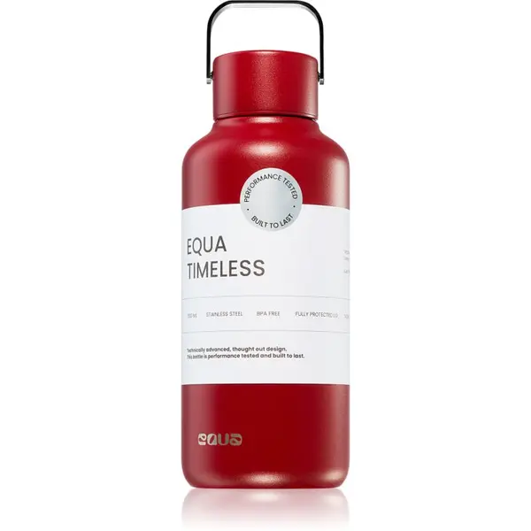 EQUA Equa Timeless steklenica za vodo iz nerjavnega jekla majhna barva Wine Not 600 ml