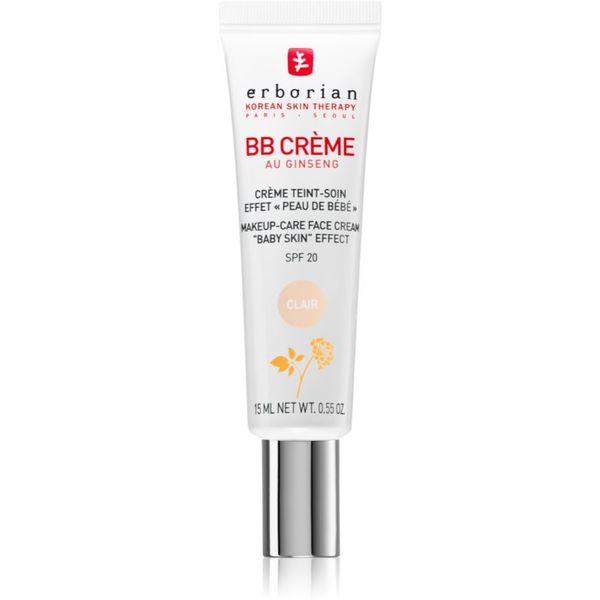 Erborian Erborian BB Cream tonirana krema za popoln videz kože SPF 20 majhno pakiranje odtenek Clair  15 ml