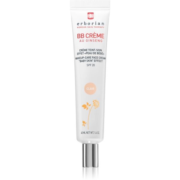 Erborian Erborian BB Cream tonirana krema za popoln videz kože SPF 20 veliko pakiranje odtenek Clair 40 ml