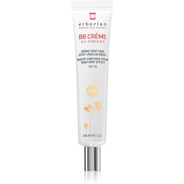 Erborian Erborian BB Cream tonirana krema za popoln videz kože SPF 20 veliko pakiranje odtenek Nude 40 ml
