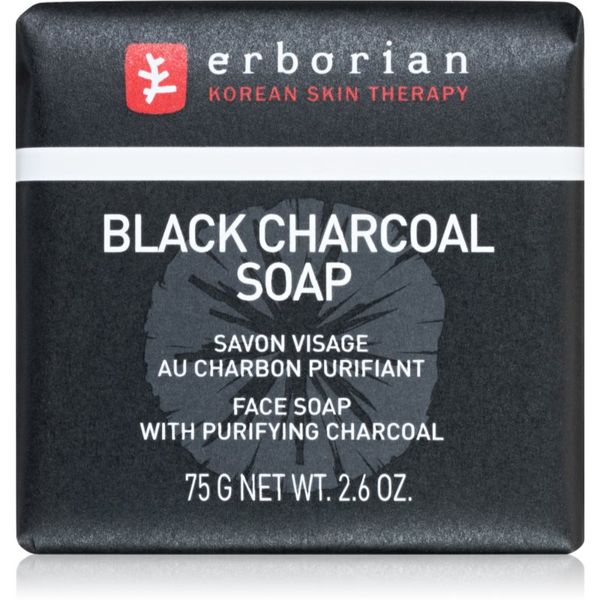 Erborian Erborian Black Charcoal čistilno milo za obraz z aktivnim ogljem 75 g