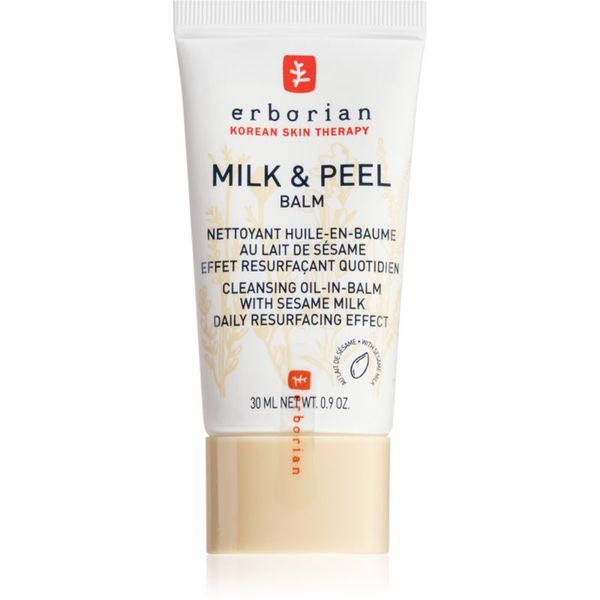 Erborian Erborian Milk & Peel čistilni balzam za odstranjevanje ličil za posvetlitev in zgladitev kože 30 ml