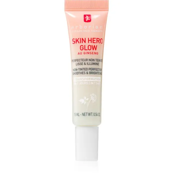 Erborian Erborian Skin Hero Glow Non-tinted Perfector lahka krema za obraz za osvetljevanje kože in hidratacijo 15 ml