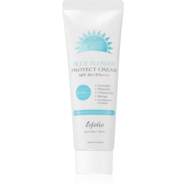 esfolio esfolio Protect Cream Blue Flower vlažilna zaščitna krema SPF 50+ 30 g