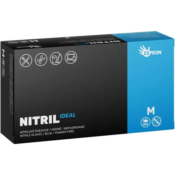 Espeon Espeon Nitril Ideal3 Blue rokavice iz nitrila brez pudra velikost M 100 kos