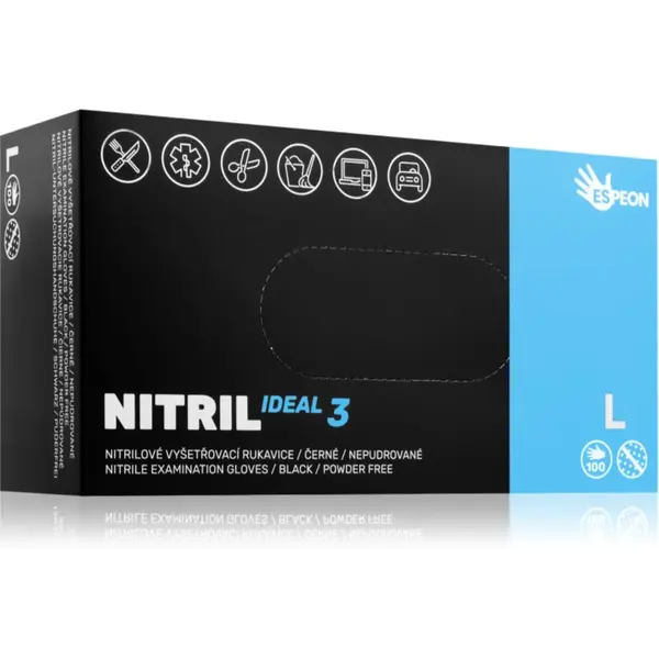 Espeon Espeon Nitril Ideal3 Examination Gloves Blue pregledne in zaščitne rokavice iz nitrila brez pudra velikost L 100 kos