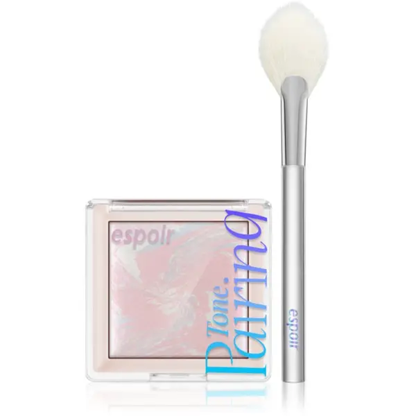 espoir espoir Tone Pairing Highlighter osvetljevalec za lica in predel okoli oči s čopičem odtenek Pink Marine 9.6 g