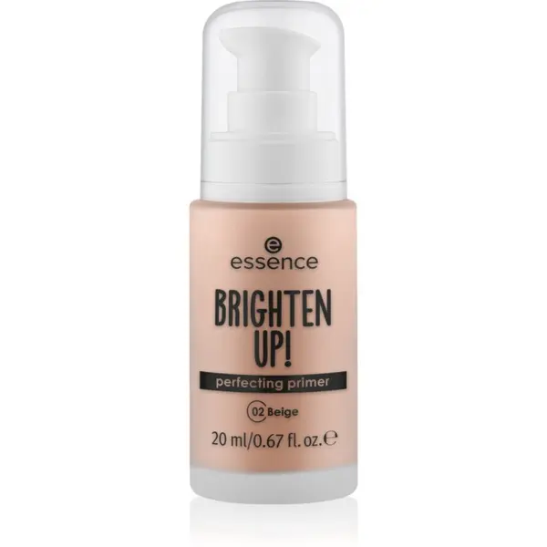 essence essence BRIGHTEN UP! Perfecting Primer tekoča podlaga za ličila odtenek 02 Beige 20 ml