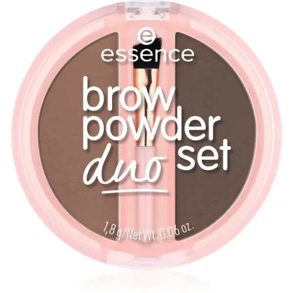 essence essence Brow Powder Duo set za obrvi odtenek 02 Medium 1.8 g