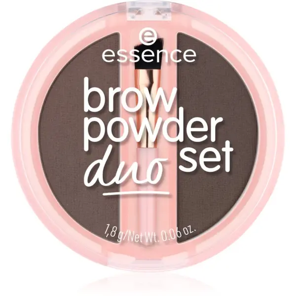 essence essence Brow Powder Duo set za obrvi odtenek 03 Dark 1.8 g