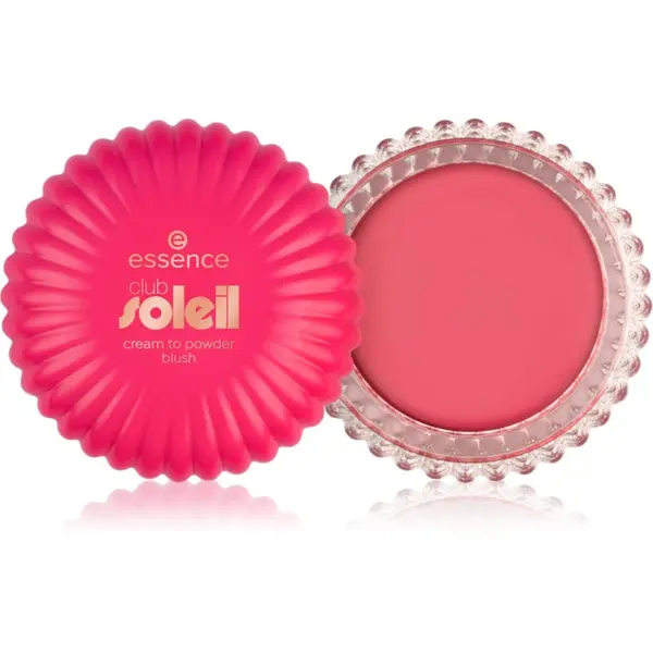 essence essence club SOLEIL kremasto rdečilo s pudrastim učinkom odtenek 01 Guava Sunset 8.5 g
