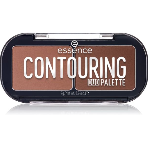 Essence Essence CONTOURING DUO PALETTE paleta za konture obraza odtenek 20 Darker Skin 7 g