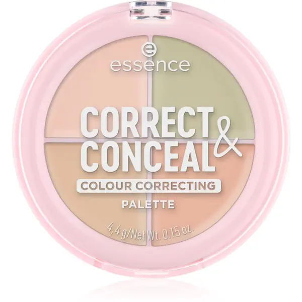 essence essence CORRECT & CONCEAL paleta korektorjev za poenotenje tona kože 4.4 g