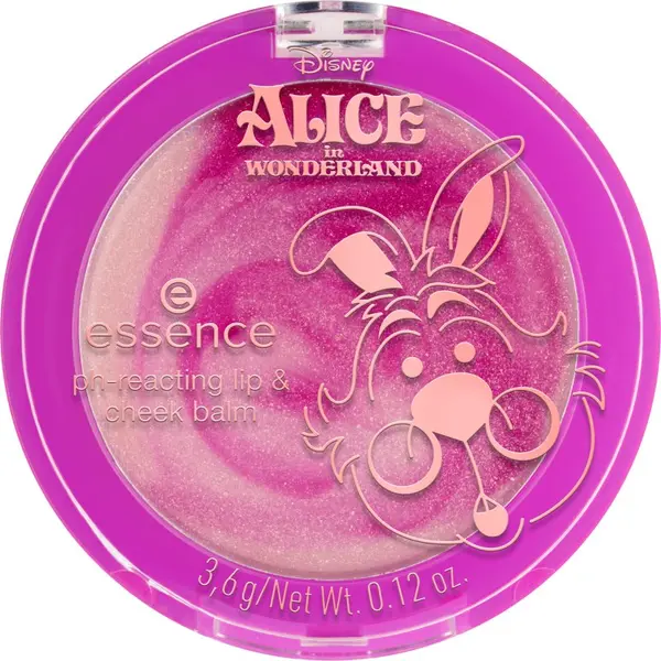 essence essence Disney Alice in Wonderland večnamensko ličilo za ustnice in lica , ki se odziva na pH odtenek 01 Team Fun 3.6 g
