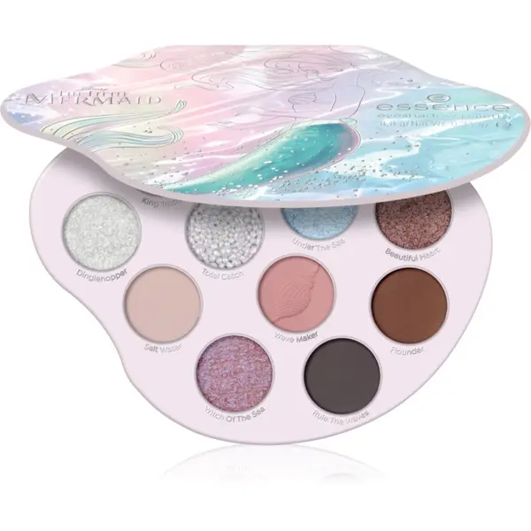 essence essence Disney The Little Mermaid paleta senčil za oči odtenek 02 Mermaids Have More Fun 8.8 g