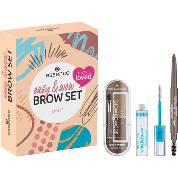 Essence essence easy & WOW darilni set Light(za obrvi) odtenek