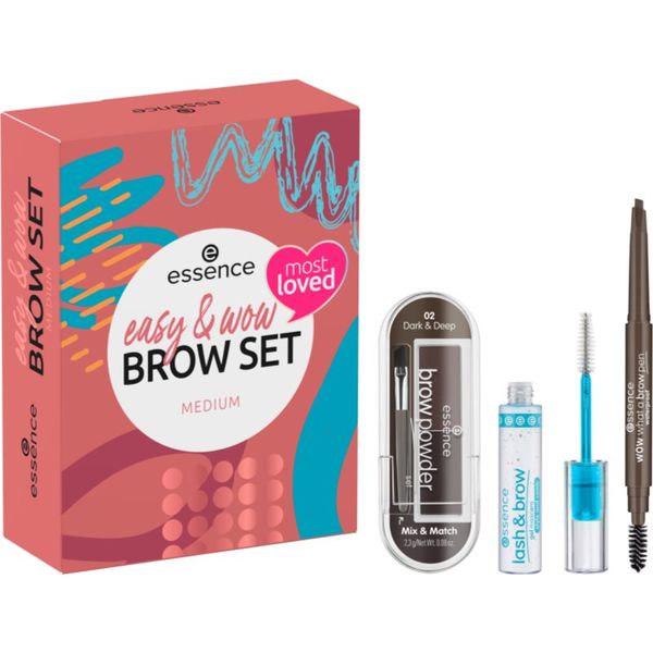 Essence essence easy & WOW darilni set Medium(za obrvi) odtenek