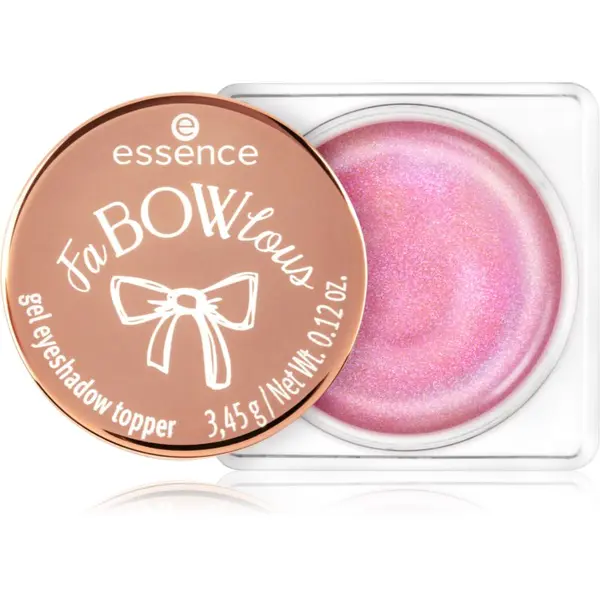 essence essence FaBOWlous senčila v gelu za oči z bleščicami odtenek 01 Bow, So Dazzling! 3.45 g