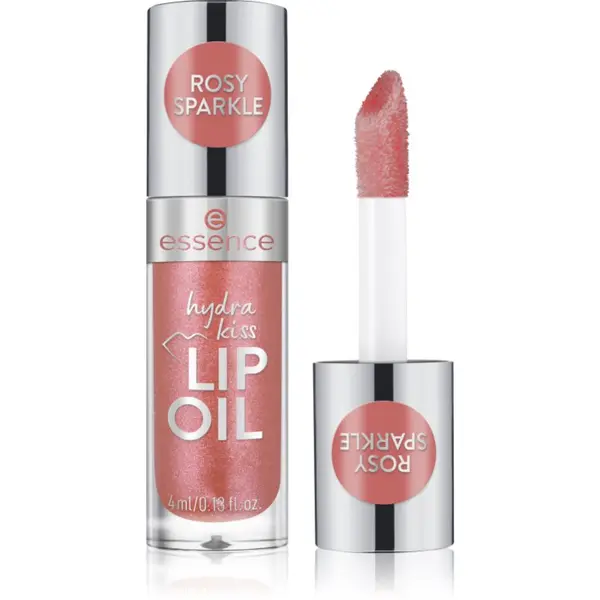 essence essence Hydra Kiss vlažilno olje za ustnice odtenek 11 Rosy Sparkle 4 ml
