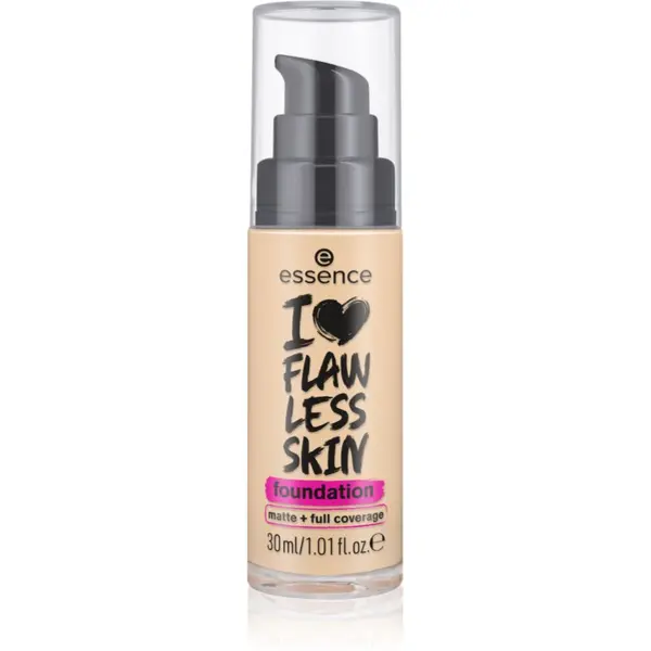 essence essence I LOVE FLAWLESS SKIN prekrivni tekoči puder z mat učinkom odtenek 30 - Dark Porcelain 30 ml