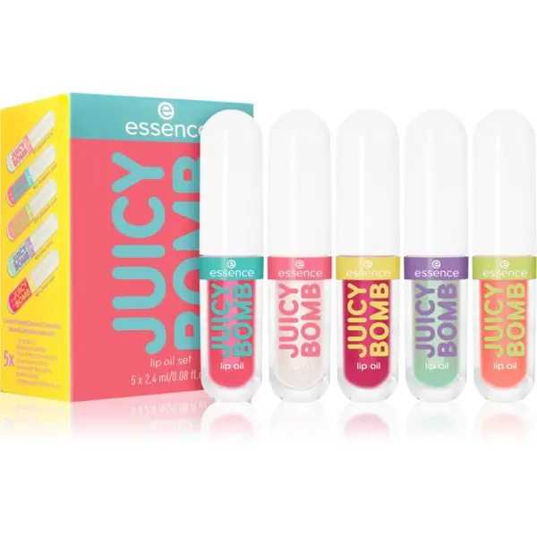 essence essence Juicy Bomb Lip Oil Set darilni set za ustnice 5 kos
