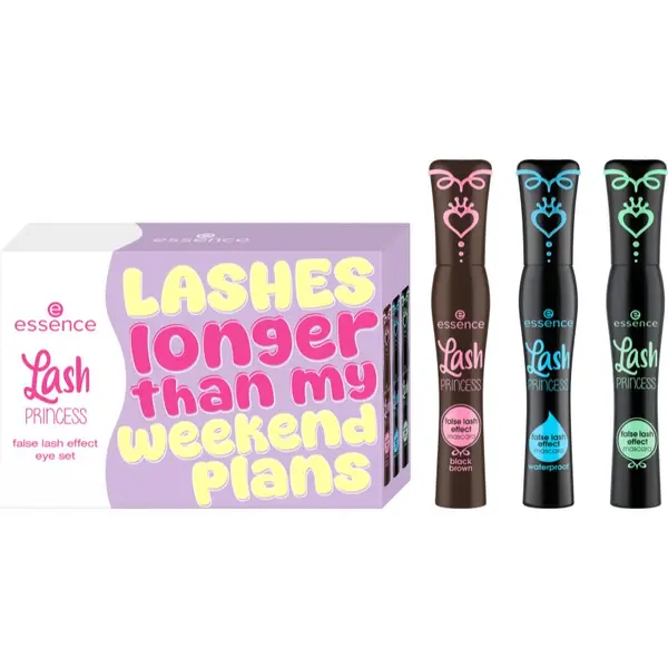 essence essence Lash PRINCESS false lash effect eye set set maskar za učinek umetnih trepalnic