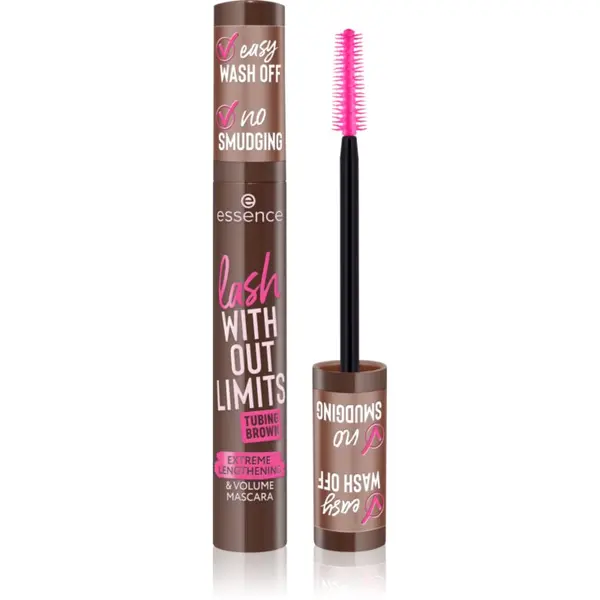 essence essence lash WITHOUT LIMITS TUBING maskara za volumen in podaljšanje trepalnic odtenek 05 Faux Real 13 ml