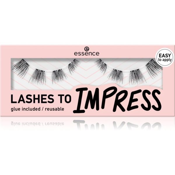 Essence Essence LASHES TO IMPRESS umetne trepalnice z lepilom 8 kos