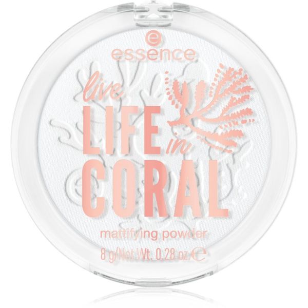 essence essence LIFE in CORAL matirajoči puder odtenek 01 Smilin' From Shore To Reef 8 g