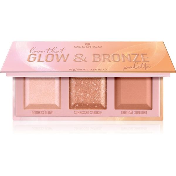 Essence Essence love that GLOW & BRONZE paleta za konture obraza 16 g