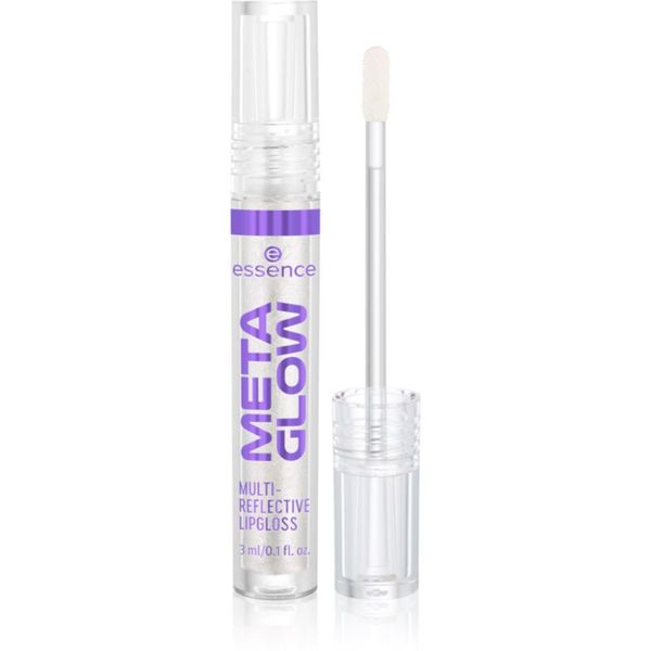 Essence Essence META GLOW MULTI-REFLECTIVE sijaj za ustnice s holografskim učinkom odtenek 01 Cyber Space 3 ml