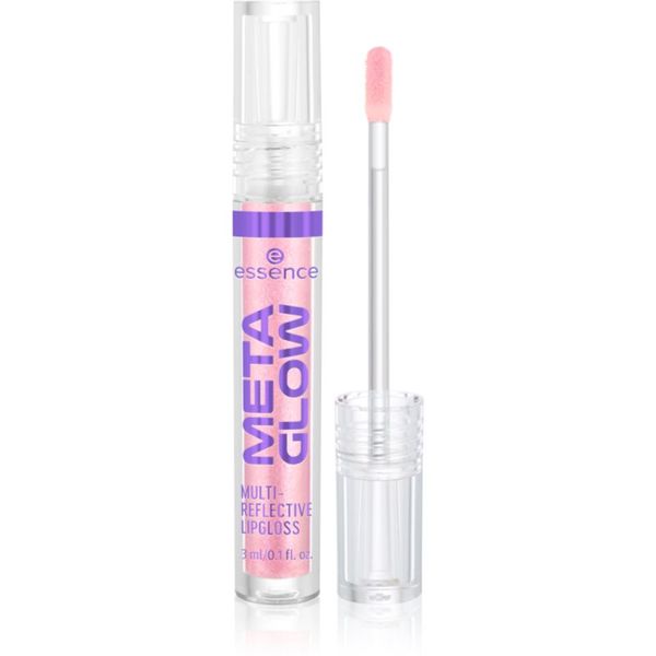 Essence Essence META GLOW MULTI-REFLECTIVE sijaj za ustnice s holografskim učinkom odtenek 02 Digital Pink 3 ml