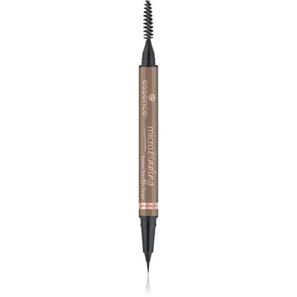 essence essence Microblading svinčnik za obrvi s čopičem odtenek 03 Neutral Brown 0.6 ml