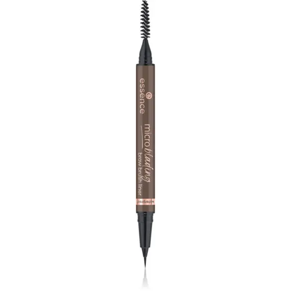 essence essence Microblading svinčnik za obrvi s čopičem odtenek 04 Dark Brown 0.6 ml