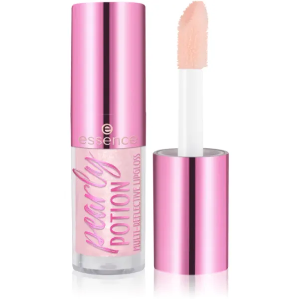essence essence pearly POTION bleščeči sijaj za ustnice odtenek 01 Golden Peach 2.5 ml