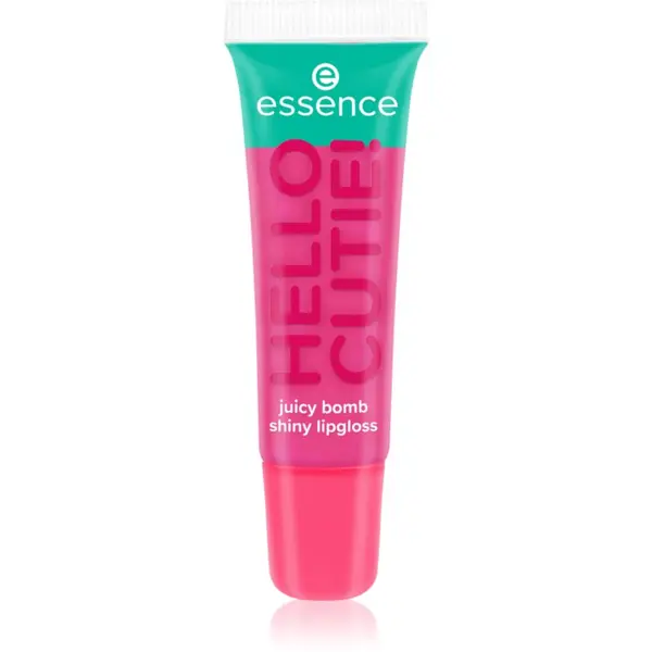 essence essence Say It With Juicy Hello Cutie! bleščeči sijaj za ustnice odtenek 02 Witty Watermelon 10 ml