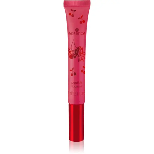 essence essence SO CHERRY happy sijaj za ustnice s peptidi odtenek 01 Cherry On Top 10 ml