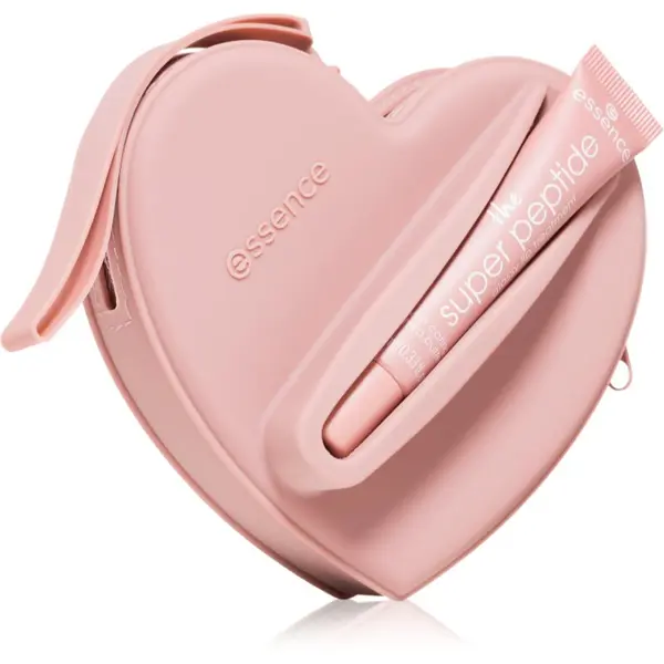 essence essence the super peptide glossy lip treatment + pouch set set za ustnice z etuijem